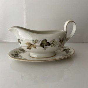 Royal Doulton Vintage Gravy Boat and Stand - Larchmont *As Is*